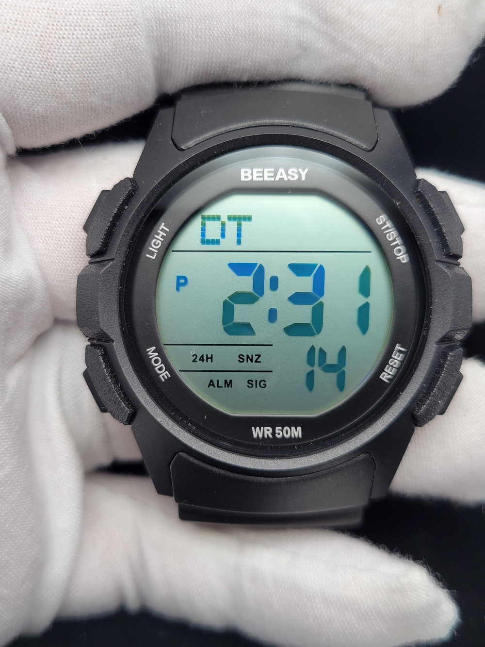 Black Digital Sports Watch - Water Resistant WR50M